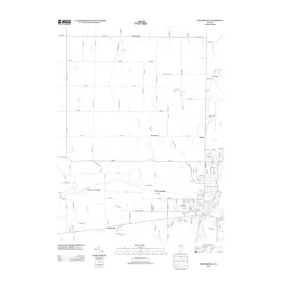 2013 Map of Connersville, 2013 Print