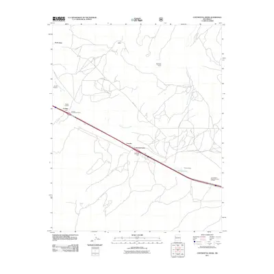 2011 Map of Continental Divide, 2011 Print