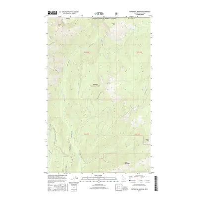 2017 Map of Continental Mountain, 2017 Print