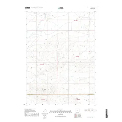 2017 Map of Continental Peak, 2017 Print