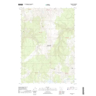2017 Map of Cook Peak, 2017 Print