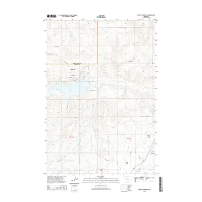 2014 Map of Cooney Reservoir, 2014 Print