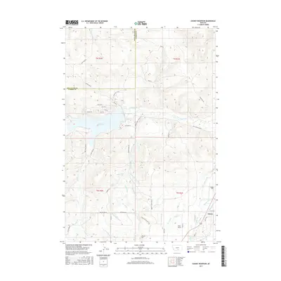 2017 Map of Cooney Reservoir, 2017 Print