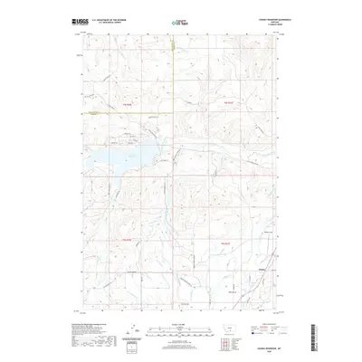 2020 Map of Cooney Reservoir, 2020 Print