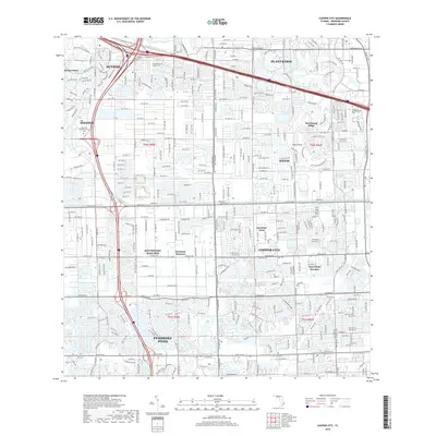 2018 Map of Cooper City, 2018 Print