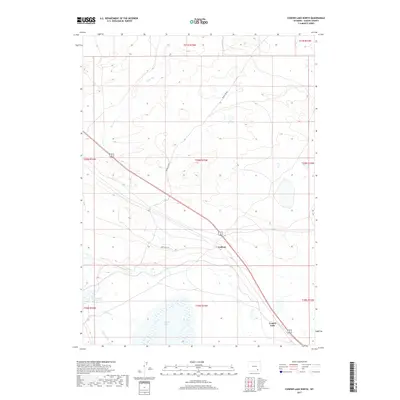 2017 Map of Cooper Lake North, 2017 Print