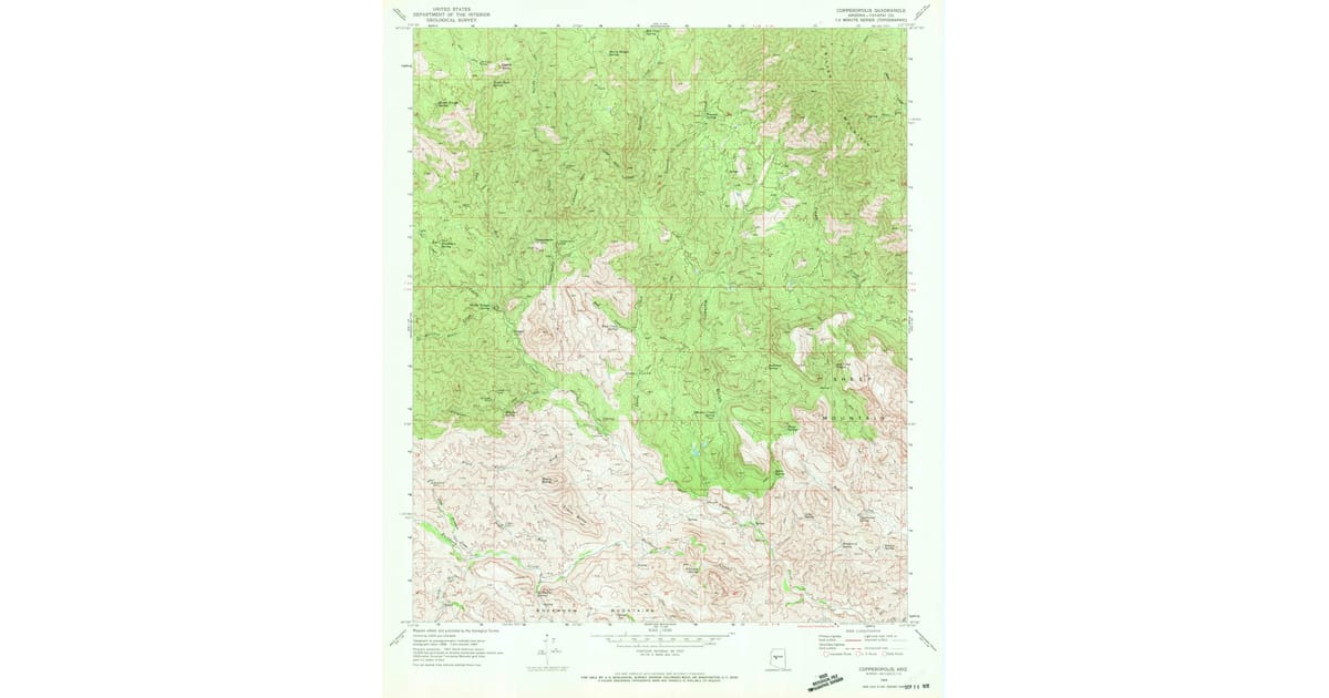Copperopolis Map 1969 Map of Copperopolis, Yavapai County, AZ — High-Res | Pastmaps
