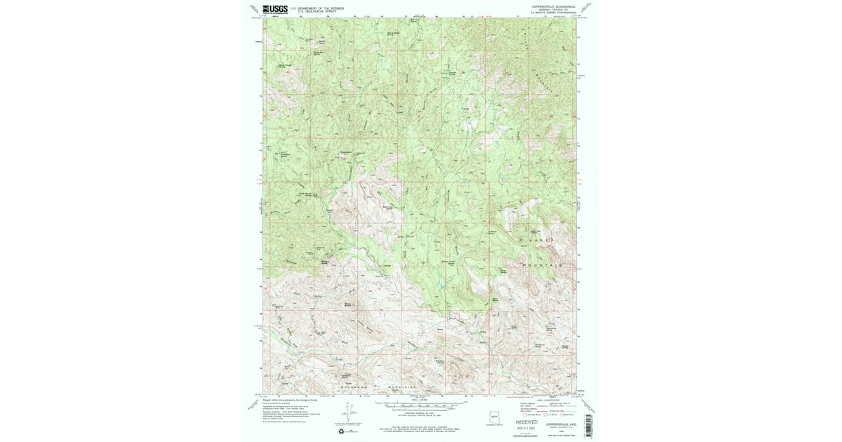 Copperopolis Map 1969 Map of Copperopolis, Yavapai County, AZ — High-Res, 1977 Print #2 ...