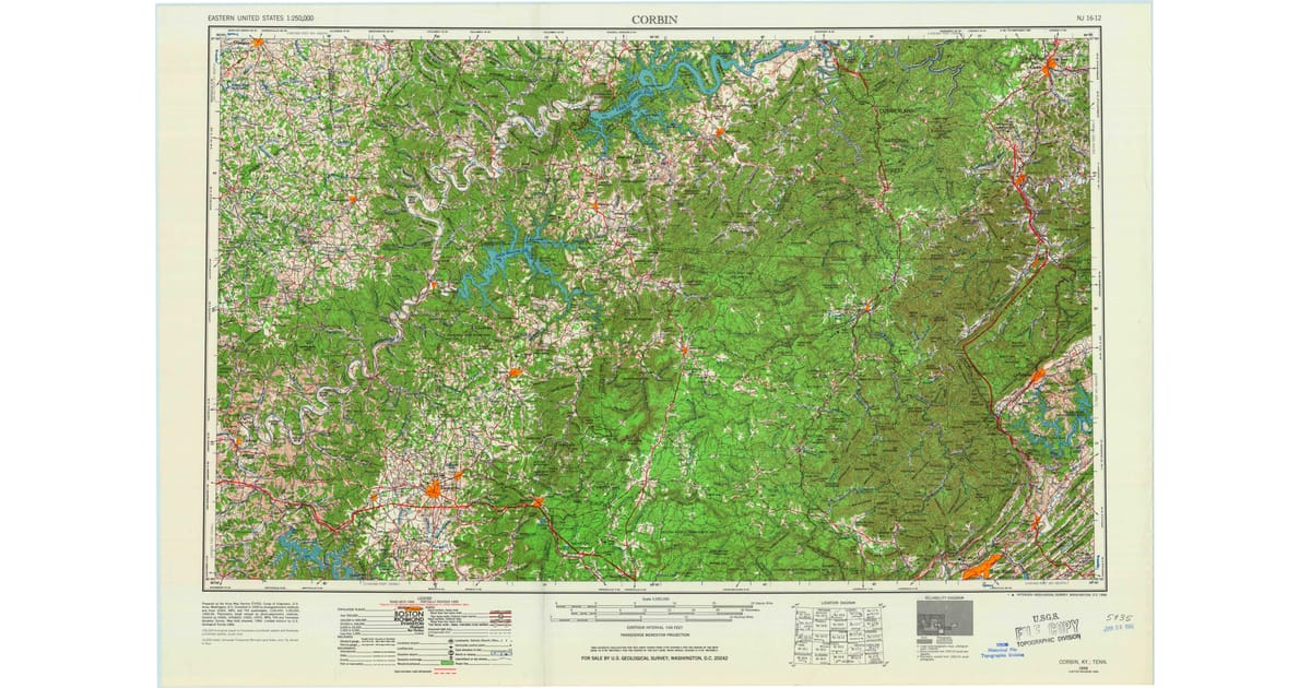 1950s Maps of Star Point TN - Corbin Whitley County Ky Usgs Topo 1956 P1966 Og 1200x630