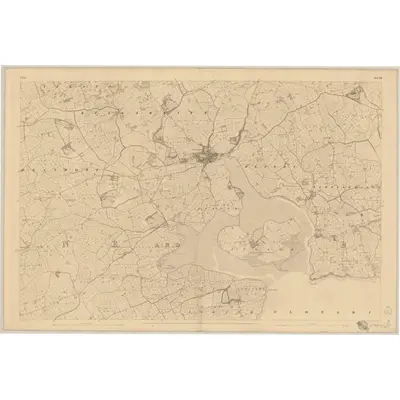 1842 Map of Cork - Sheet 135, 1845 Print