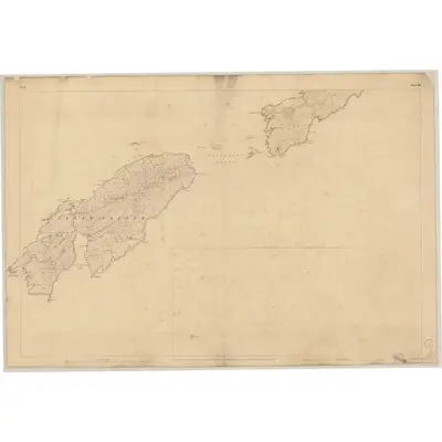 1842 Map of Cork - Sheet 153 [with extension 153A and inset], 1845 Print