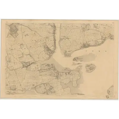 1842 Map of Cork - Sheet 87, 1845 Print