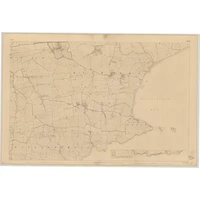 1842 Map of Cork - Sheet 89 [with inset 100A], 1845 Print