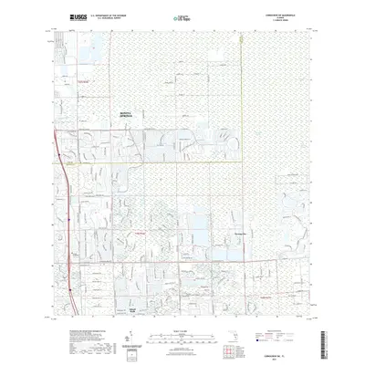 2021 Map of Corkscrew SW, 2021 Print