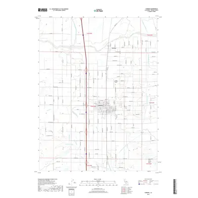2018 Map of Corning, 2018 Print