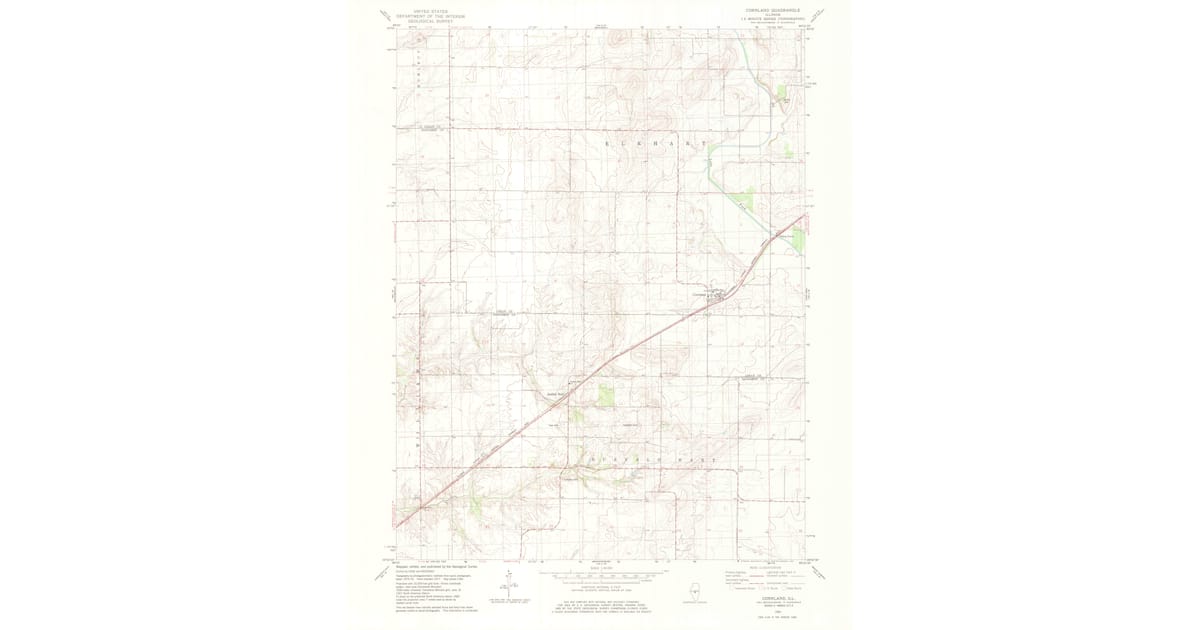 1982 Map of Cornland, Buffalo Hart, IL — High-Res | Pastmaps