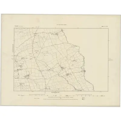 1883 Map of Cornwall II.SW, 1884 Print
