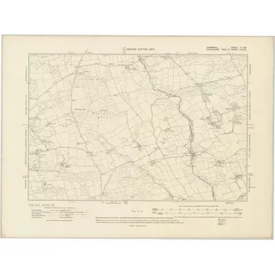 1905 Map of Cornwall II.SW, 1907 Print