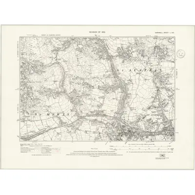 1932 Map of Cornwall L.NE