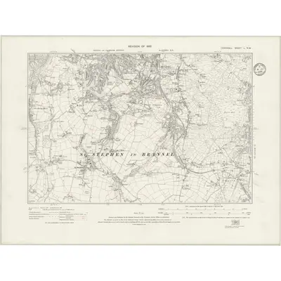 1932 Map of Cornwall L.NW