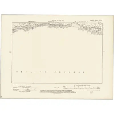 1905 Map of Cornwall LIII.NE, 1907 Print