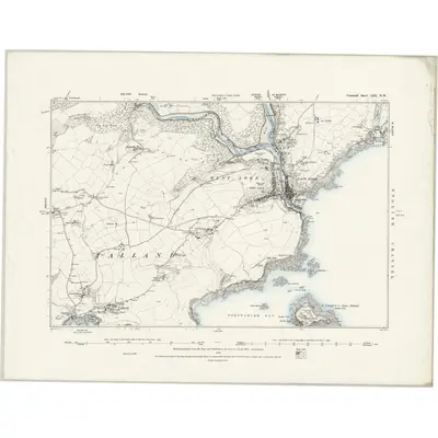 1881 Map of Cornwall LIII.NW, 1888 Print