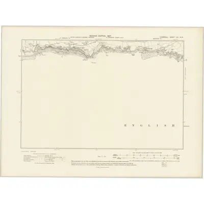 1905 Map of Cornwall LIV.NW, 1907 Print