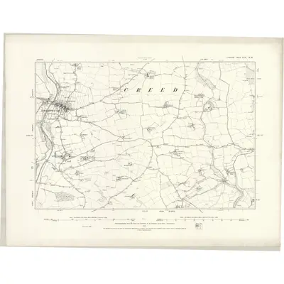 1879 Map of Cornwall LIX.NW, 1888 Print