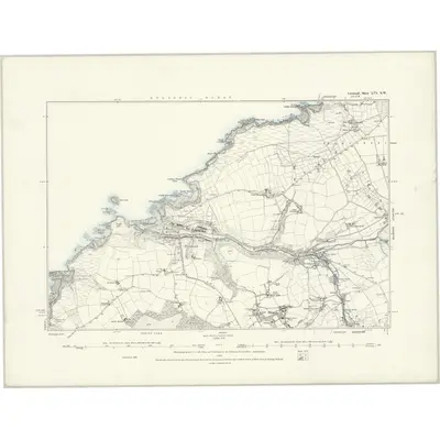 1878 Map of Cornwall LVI.SW, 1888 Print