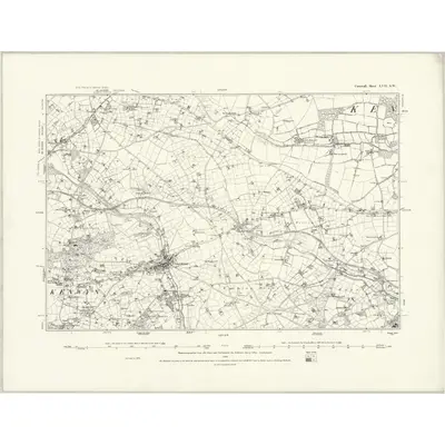 1879 Map of Cornwall LVII.SW, 1888 Print