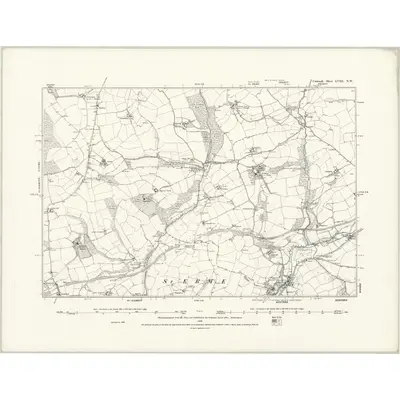 1879 Map of Cornwall LVIII.NW, 1888 Print