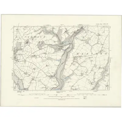 1879 Map of Cornwall LVIII.SW, 1888 Print