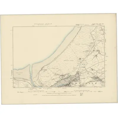 1877 Map of Cornwall LXII.SW, 1887 Print
