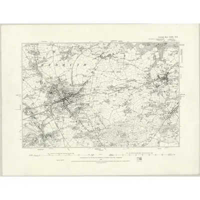 1877 Map of Cornwall LXIII.NE, 1888 Print
