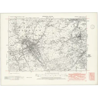 1938 Map of Cornwall LXIII.NE, 1946 Print