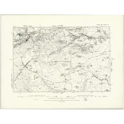 1878 Map of Cornwall LXIII.SE, 1888 Print