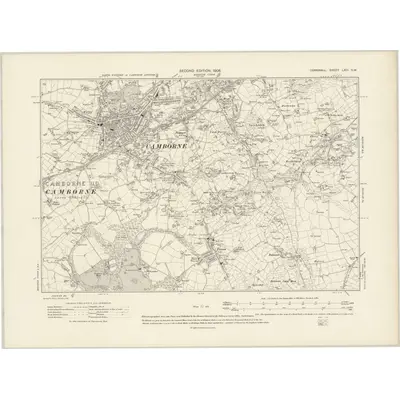 1906 Map of Cornwall LXIII.SW, 1908 Print