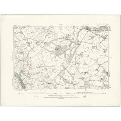 1878 Map of Cornwall LXIV.NE, 1888 Print