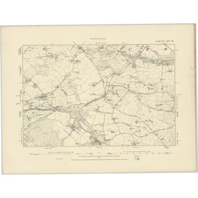 1877 Map of Cornwall LXIX.SE, 1887 Print
