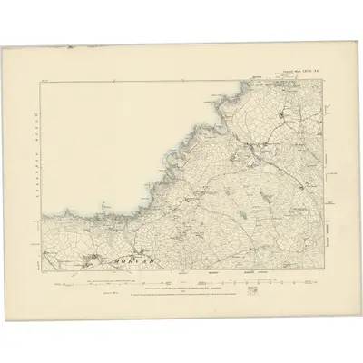 1876 Map of Cornwall LXVII.NE, 1887 Print