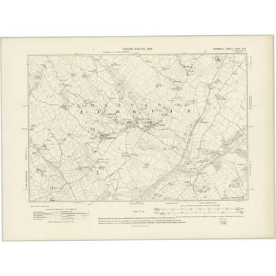 1906 Map of Cornwall LXVIII.SE, 1908 Print