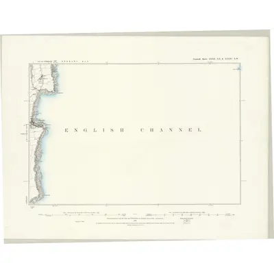 1879 Map of Cornwall LXXII.NE & LXIIA.NW, 1888 Print