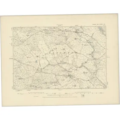 1876 Map of Cornwall LXXIII.NE, 1887 Print