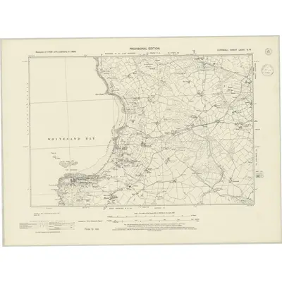 1938 Map of Cornwall LXXIII.SW, 1945 Print