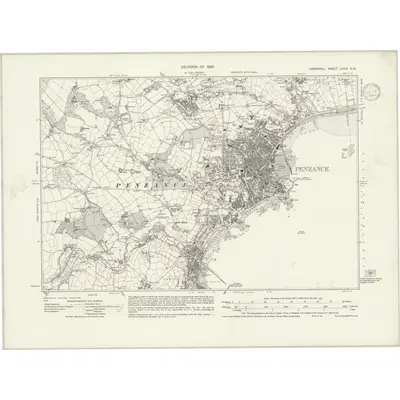 1936 Map of Cornwall LXXIV.NW, 1939 Print