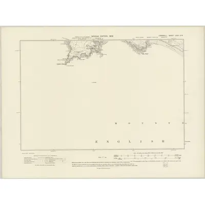 1907 Map of Cornwall LXXV.SW, 1909 Print