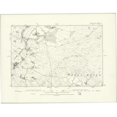 1878 Map of Cornwall LXXX.SE, 1888 Print