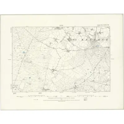 1878 Map of Cornwall LXXXI.SW, 1888 Print