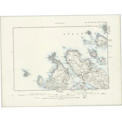 1887 Map of Cornwall LXXXII.NW & SW, 1889 Print