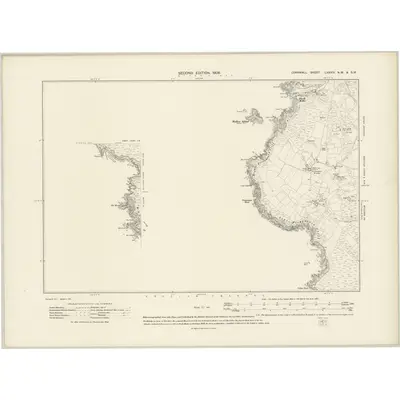 1906 Map of Cornwall LXXXIV.NW & SW, 1908 Print